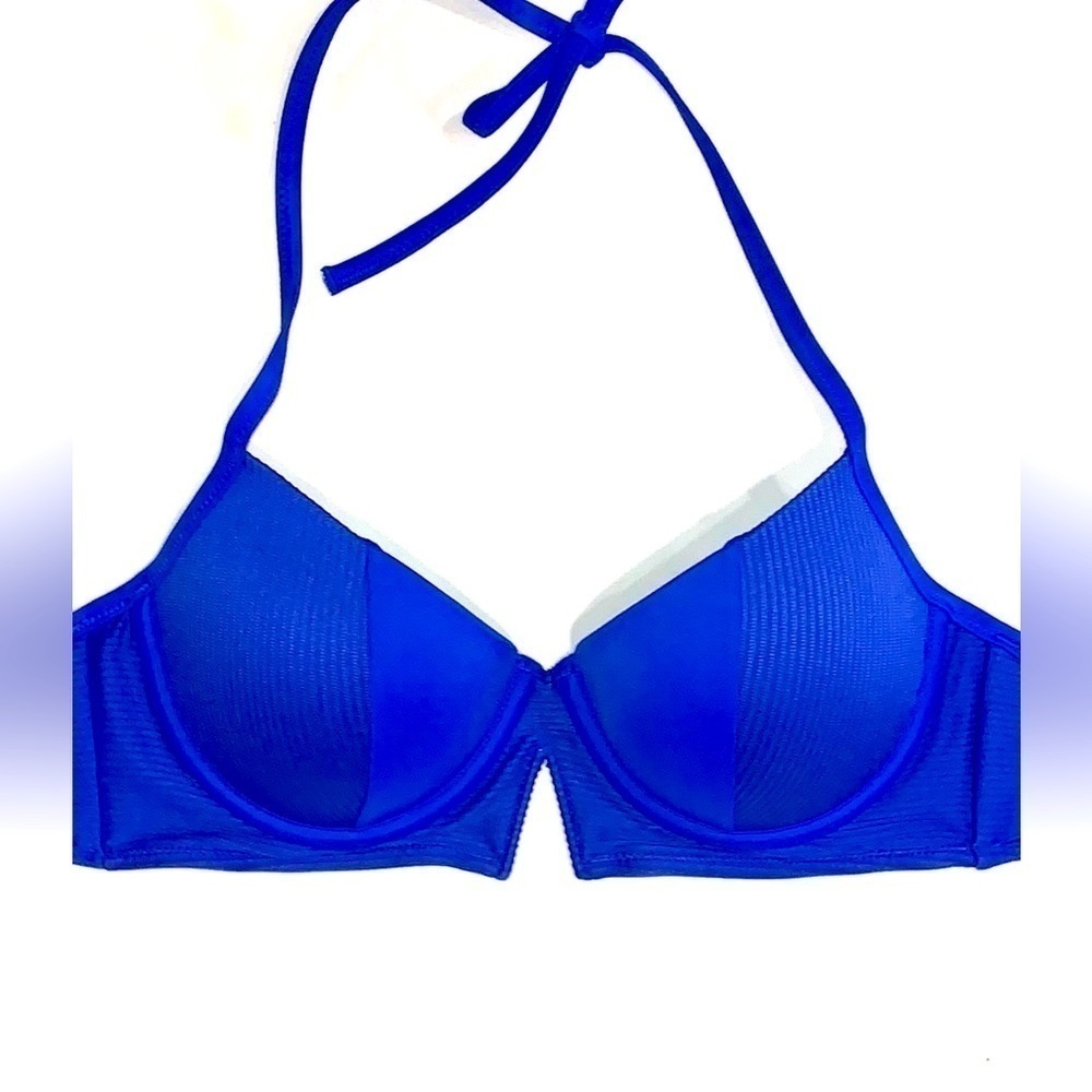 Shade & Shore Royal Blue underwire Push up Bikini top 34B